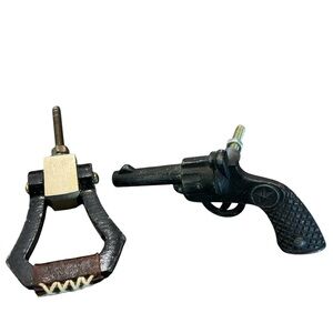 Metal Western Drawer Pulls, Decorative, Gun & Stirup